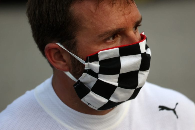 DARLINGTON, SOUTH CAROLINA - MAY 17:  Matt DiBenedetto, driver of the #21 Motorcraft/Quick Lane Ford, stands on the grid during the NASCAR Cup Series The Real Heroes 400 at Darlington Raceway on May 17, 2020 in Darlington, South Carolina. (Photo by Chris Graythen/Getty Images) | Getty Images