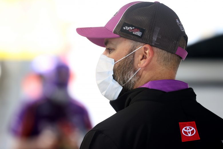 DARLINGTON, SOUTH CAROLINA - MAY 20: Crew work on the car of Bubba Wallace, driver of the #43 Victory Junction Chevrolet, prior to during the NASCAR Cup Series Toyota 500 at Darlington Raceway on May 20, 2020 in Darlington, South Carolina. (Photo by Chris Graythen/Getty Images) | Getty Images