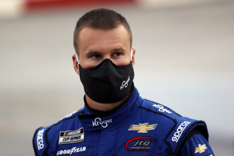 DARLINGTON, SOUTH CAROLINA - MAY 20: Ryan Preece, driver of the #37 Tide Power Pods Chevrolet, stands on the grid prior to the NASCAR Cup Series Toyota 500 at Darlington Raceway on May 20, 2020 in Darlington, South Carolina. (Photo by Chris Graythen/Getty Images) | Getty Images