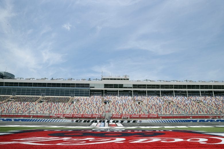CONCORD, NORTH CAROLINA - MAY 24: A general view of the grandstands prior to the NASCAR Cup Series Coca-Cola 600 at Charlotte Motor Speedway on May 24, 2020 in Concord, North Carolina. (Photo by Chris Graythen/Getty Images) | Getty Images