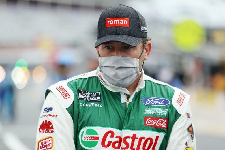 CONCORD, NORTH CAROLINA - MAY 24: Ryan Newman, driver of the #6 Roman Ford, stand on the grid prior to the NASCAR Cup Series Coca-Cola 600 at Charlotte Motor Speedway on May 24, 2020 in Concord, North Carolina. (Photo by Chris Graythen/Getty Images) | Getty Images