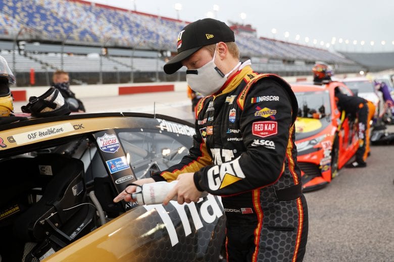 DARLINGTON, SOUTH CAROLINA - MAY 20: Tyler Reddick, driver of the #8 Caterpillar Chevrolet, prepares for the NASCAR Cup Series Toyota 500 at Darlington Raceway on May 20, 2020 in Darlington, South Carolina. (Photo by Chris Graythen/Getty Images) | Getty Images