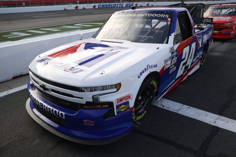 CONCORD, NORTH CAROLINA - MAY 26:  The #24 iRacing Chevrolet, driven by Chase Elliott sits on the grid prior to the NASCAR Gander Outdoors Trucks Series North Carolina Education Lottery 200 at Charlotte Motor Speedway on May 26, 2020 in Concord, North Carolina. (Photo by Chris Graythen/Getty Images) | Getty Images