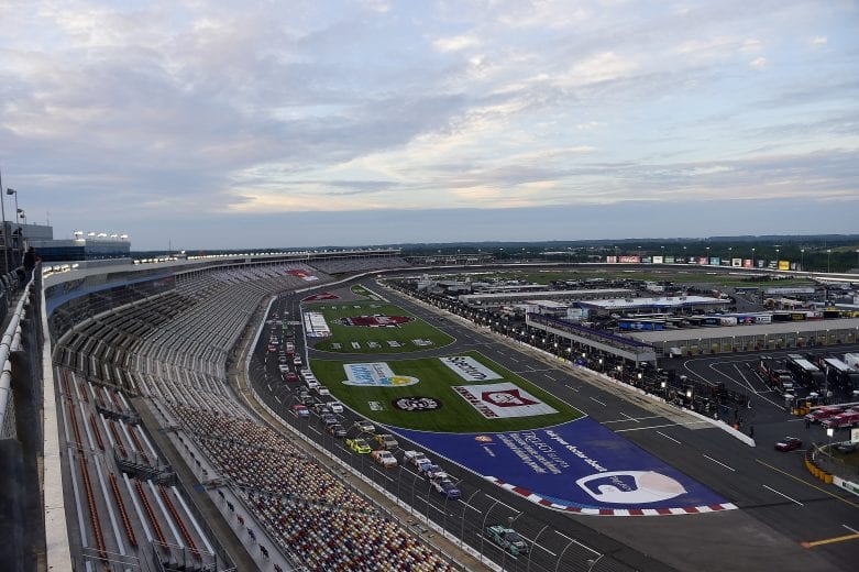 CONCORD, NORTH CAROLINA - MAY 26: Ben Rhodes, driver of the #99 Tenda Heal Ford, leads the field to starts the NASCAR Gander Outdoors Trucks Series North Carolina Education Lottery 200 at Charlotte Motor Speedway on May 26, 2020 in Concord, North Carolina. (Photo by Jared C. Tilton/Getty Images) | Getty Images