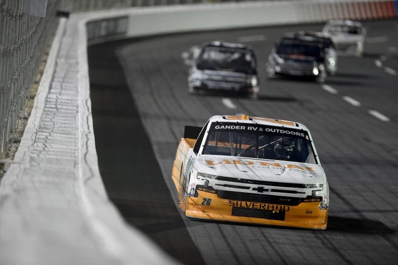CONCORD, NORTH CAROLINA - MAY 26: Tyler Ankrum, driver of the #26 LiunaChevrolet, drives during the NASCAR Gander Outdoors Trucks Series North Carolina Education Lottery 200 at Charlotte Motor Speedway on May 26, 2020 in Concord, North Carolina. (Photo by Jared C. Tilton/Getty Images) | Getty Images