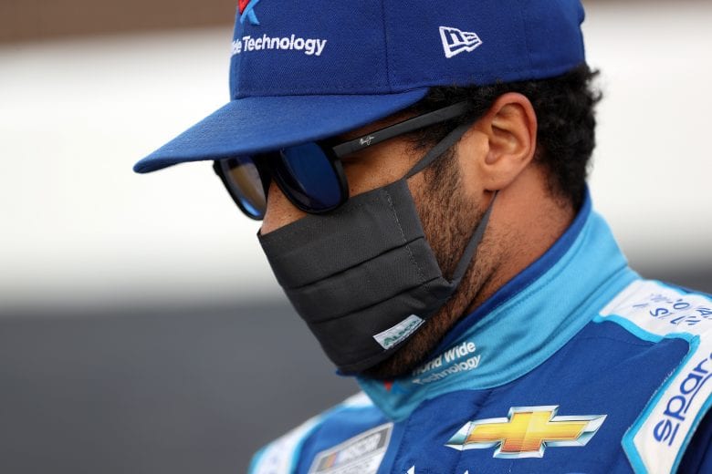 CONCORD, NORTH CAROLINA - MAY 28: Bubba Wallace, driver of the #43 World Wide Technology Chevrolet, walks pit road prior to the NASCAR Cup Series Alsco Uniforms 500 at Charlotte Motor Speedway on May 28, 2020 in Concord, North Carolina. (Photo by Chris Graythen/Getty Images) | Getty Images