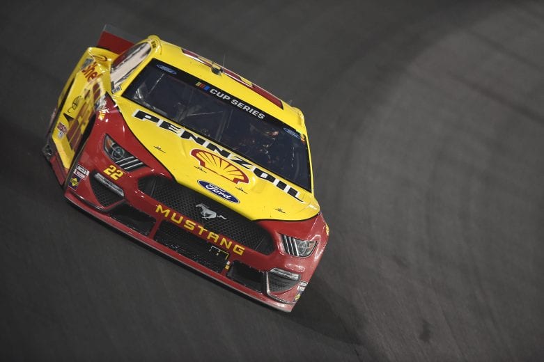 CONCORD, NORTH CAROLINA - MAY 28: Joey Logano, driver of the #22 Shell Pennzoil Ford, drives during the NASCAR Cup Series Alsco Uniforms 500 at Charlotte Motor Speedway on May 28, 2020 in Concord, North Carolina. (Photo by Jared C. Tilton/Getty Images) | Getty Images