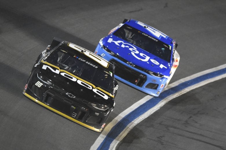 CONCORD, NORTH CAROLINA - MAY 28: Alex Bowman, driver of the #88 ChevyGoods.com/NOCO Chevrolet, drives during the NASCAR Cup Series Alsco Uniforms 500 at Charlotte Motor Speedway on May 28, 2020 in Concord, North Carolina. (Photo by Jared C. Tilton/Getty Images) | Getty Images