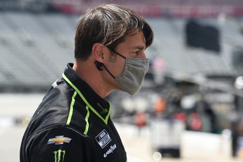 BRISTOL, TENNESSEE - MAY 31: Crew chief Matt McCall of the #1 Chevrolet, looks on prior to the NASCAR Cup Series Food City presents the Supermarket Heroes 500 at Bristol Motor Speedway on May 31, 2020 in Bristol, Tennessee. (Photo by Jared C. Tilton/Getty Images) | Getty Images
