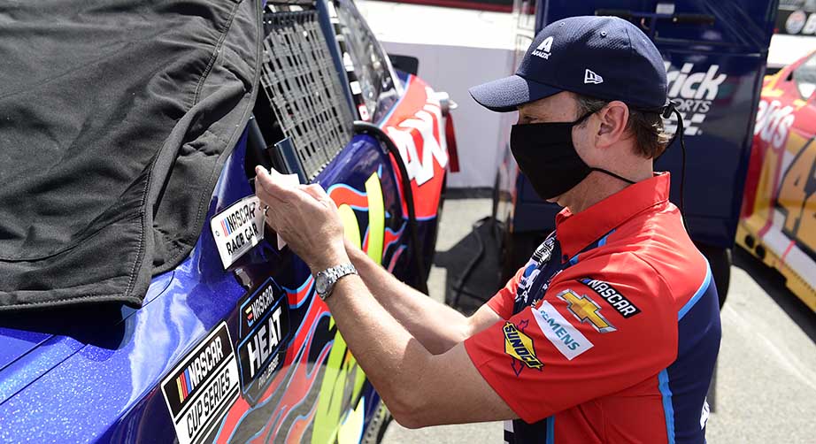 BRISTOL, TENNESSEE - MAY 31: Crew chief Chad Knaus of the #24 Axalta Chevrolet, looks on prior to the NASCAR Cup Series Food City presents the Supermarket Heroes 500 at Bristol Motor Speedway on May 31, 2020 in Bristol, Tennessee. (Photo by Jared C. Tilton/Getty Images) | Getty Images
