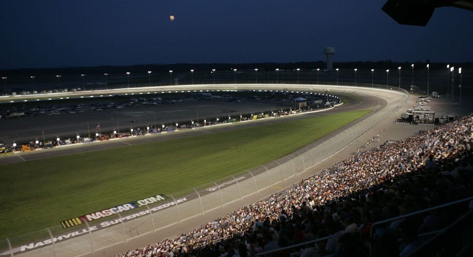 View from the track at Nashville Superspeedway