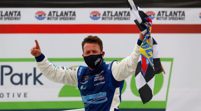 Featured Image for Allmendinger blooms late for Xfinity win at Atlanta; Gragson claims Dash 4 Cash bonus