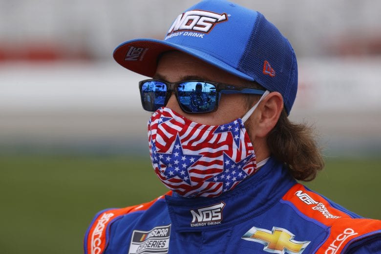 HAMPTON, GEORGIA - JUNE 07: Ricky Stenhouse Jr., driver of the #47 Kroger Chevrolet, waits on the grid prior to the NASCAR Cup Series Folds of Honor QuikTrip 500 at Atlanta Motor Speedway on June 07, 2020 in Hampton, Georgia. (Photo by Chris Graythen/Getty Images) | Getty Images