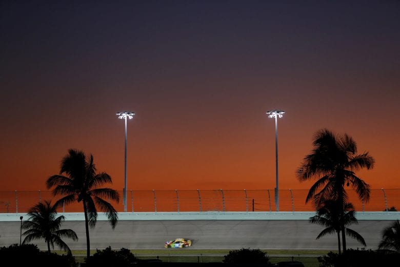 HOMESTEAD, FLORIDA - NOVEMBER 17: Kyle Busch, driver of the #18 M&M's Toyota, drives during the Monster Energy NASCAR Cup Series Ford EcoBoost 400 at Homestead Speedway on November 17, 2019 in Homestead, Florida. (Photo by Jonathan Ferrey/Getty Images) | Getty Images