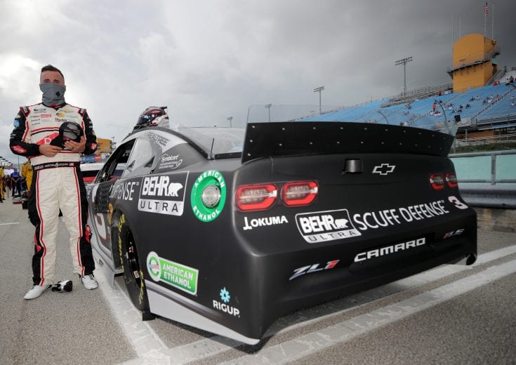 HOMESTEAD, FLORIDA - JUNE 14: Austin Dillon, driver of the #3 DOW/Behr Ultra Scuff Defense Chevrolet, stands on the grid prior to the NASCAR Cup Series Dixie Vodka 400 at Homestead-Miami Speedway on June 14, 2020 in Homestead, Florida. (Photo by Chris Graythen/Getty Images) | Getty Images