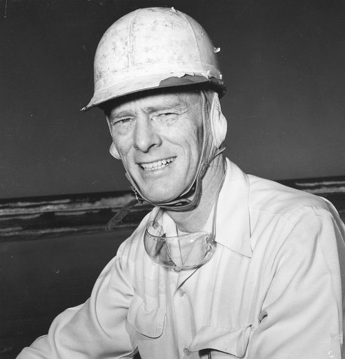 DAYTONA BEACH, FL: Red Byron won the first officially sanctioned NASCAR race, which was held on Daytona Beach for modified cars in February ,1948. He emerged division champion. Then, in 1949, Byron became the first NASCAR Strictly Stick champion (today's Cup cars). (Photo by ISC Archives/CQ-Roll Call Group via Getty Images)