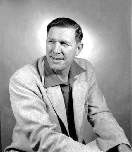 1950: Bill France Sr., founder of NASCAR, portrait. (Photo by Don O'Reilly/Dozier Mobley/Getty Images)