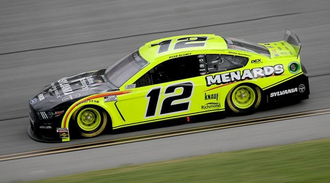 No. 12 of Talladega race winner Ryan Blaney clears post-race inspection
