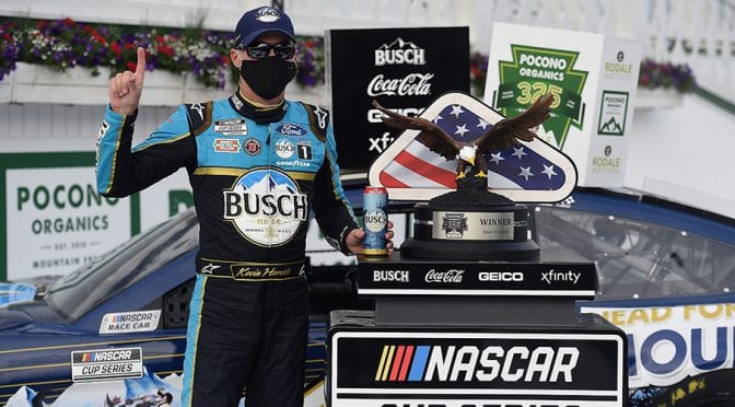 Featured Image for Harvick holds off Hamlin’s charge, finally peaks at Pocono