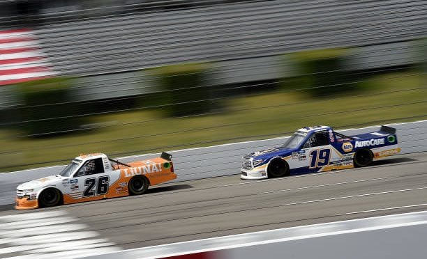 Featured Image for Derek Kraus drives No. 19 Toyota Tundra to 10th-place finish at Pocono Raceway
