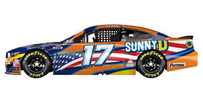 Featured image for Chris Buescher sports unique, patriotic paint scheme for Indianapolis