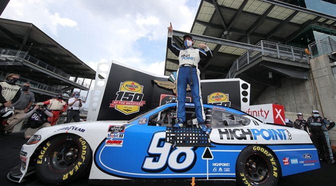 Featured Image for Chase Briscoe prevails in late-race scramble for Xfinity win at Indy road course
