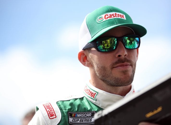 FONTANA, CALIFORNIA - FEBRUARY 29: Ross Chastain, driver of the #6 Castrol Ford, stands by his car before qualifying for the NASCAR Cup Series Auto Club 400 at Auto Club Speedway on February 29, 2020 in Fontana, California. (Photo by Katelyn Mulcahy/Getty Images) | Getty Images