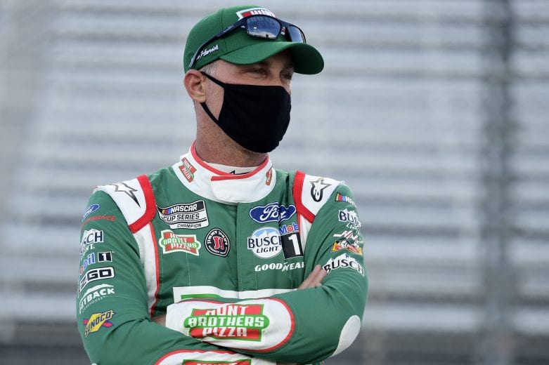 MARTINSVILLE, VIRGINIA - JUNE 10: Kevin Harvick, driver of the #4 Hunt Brothers Pizza Ford, waits on the grid prior to the NASCAR Cup Series Blue-Emu Maximum Pain Relief 500 at Martinsville Speedway on June 10, 2020 in Martinsville, Virginia. (Photo by Jared C. Tilton/Getty Images) | Getty Images