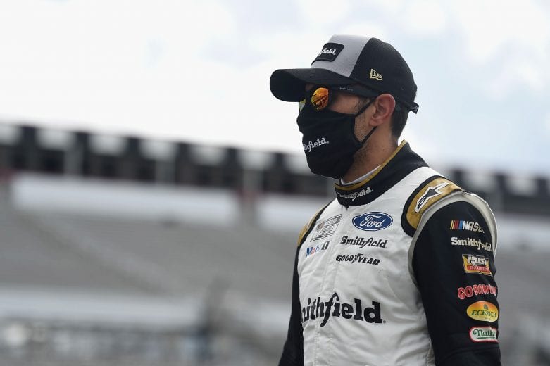 LONG POND, PENNSYLVANIA - JUNE 27: Aric Almirola, driver of the #10 Smithfield Vote For Bacon Ford, walks the grid prior to the NASCAR Cup Series Pocono Organics 325 in partnership with Rodale Institute at Pocono Raceway on June 27, 2020 in Long Pond, Pennsylvania. (Photo by Jared C. Tilton/Getty Images) | Getty Images