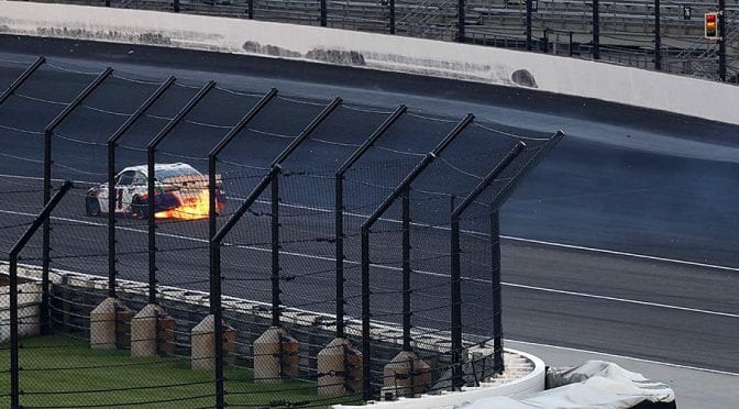 Featured Image for Late crash thwarts Denny Hamlin’s hopes for first Brickyard win