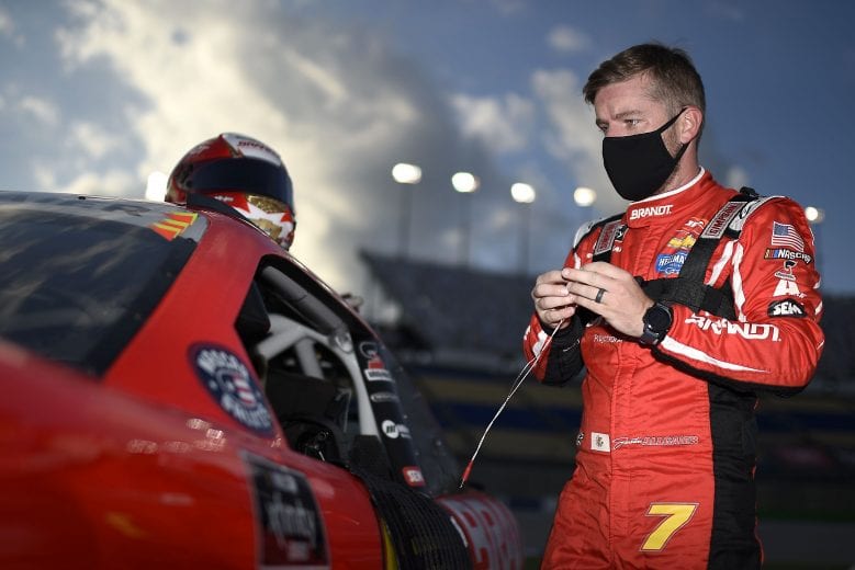 SPARTA, KENTUCKY - JULY 10: Justin Allgaier, driver of the #7 Thank You Team BRANDT Chevrolet, prepares for the NASCAR Xfinity Series Alsco 300 at Kentucky Speedway on July 10, 2020 in Sparta, Kentucky. (Photo by Jared C. Tilton/Getty Images) | Getty Images