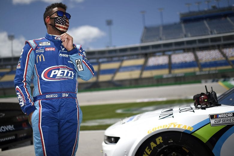 SPARTA, KENTUCKY - JULY 12: Bubba Wallace, driver of the #43 Victory Junction Chevrolet, waits on the grid prior to the NASCAR Cup Series Quaker State 400 Presented by Walmart at Kentucky Speedway on July 12, 2020 in Sparta, Kentucky. (Photo by Jared C. Tilton/Getty Images) | Getty Images