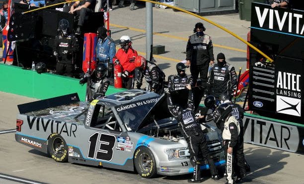 Featured Image for Johnny Sauter drives No. 13 Ford F-150 to fourth-place finish at Kentucky Speedway