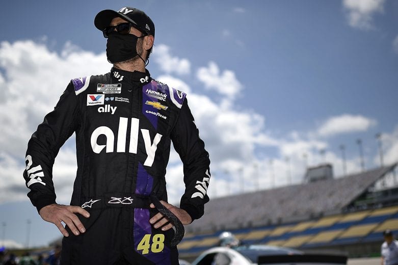 SPARTA, KENTUCKY - JULY 12: Jimmie Johnson, driver of the #48 Ally Chevrolet, waits on the grid prior to the NASCAR Cup Series Quaker State 400 Presented by Walmart at Kentucky Speedway on July 12, 2020 in Sparta, Kentucky. (Photo by Jared C. Tilton/Getty Images) | Getty Images