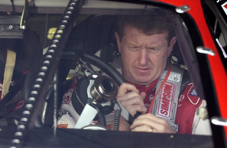 DARLINGTON, SC - AUGUST 30: Bill Elliott, driver of the #9 Evernham Motorsports Dodge Intrepid, gets ready for practice for the Mountain Dew Southern 500, on August 30, 2003 at Darlington Raceway in Darlington, South Carolina. (Photo By Rusty Jarrett/Getty Images) | Getty Images