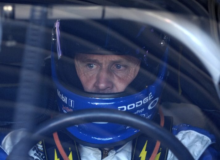 KANSAS CITY, KS - OCTOBER 7: Rusty Wallace drives the #2 Miller Lite Dodge during practice for the NASCAR Nextel Cup Series Banquet 400 on October 7, 2005 at the Kansas Speedway in Kansas City, Kansas. (Photo by Rusty Jarrett/Getty Images) | Getty Images