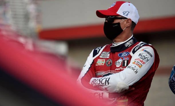 Featured Image for Kevin Harvick drives No. 4 Ford Mustang to third-place finish at Bristol Motor Speedway