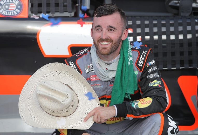 FORT WORTH, TEXAS - JULY 19: Austin Dillon, driver of the #3 Bass Pro Shops Chevrolet, celebrates in Victory Lane after winning the NASCAR Cup Series O'Reilly Auto Parts 500 at Texas Motor Speedway on July 19, 2020 in Fort Worth, Texas. (Photo by Chris Graythen/Getty Images) | Getty Images