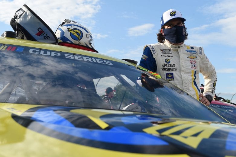 MARTINSVILLE, VIRGINIA - JUNE 10: Brennan Poole, driver of the #15 Remember Everyone Deployed Chevrolet, waits on the grid prior to the NASCAR Cup Series Blue-Emu Maximum Pain Relief 500 at Martinsville Speedway on June 10, 2020 in Martinsville, Virginia. (Photo by Jared C. Tilton/Getty Images) | Getty Images