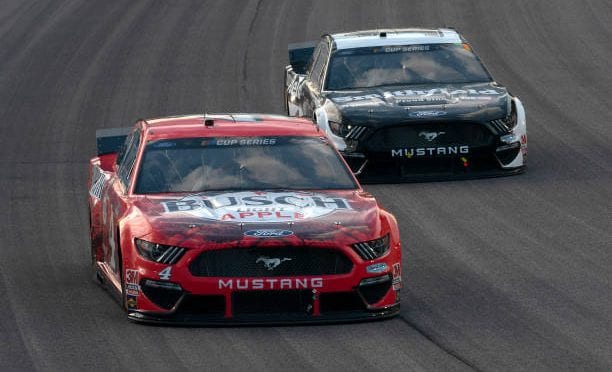 Featured Image for Aric Almirola drives No. 10 Ford Mustang to sixth-place finish at Kansas Speedway