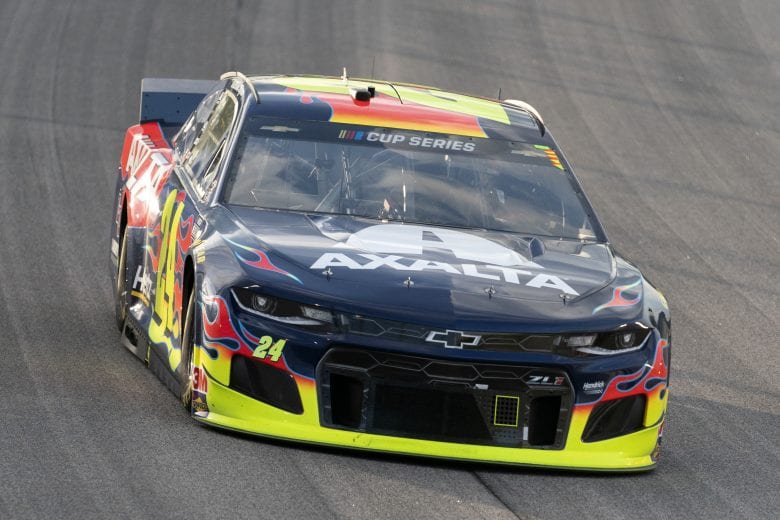 KANSAS CITY, KANSAS - JULY 23: William Byron, driver of the #24 Axalta Chevrolet, drives during the NASCAR Cup Series Super Start Batteries 400 Presented by O'Reilly Auto Parts at Kansas Speedway on July 23, 2020 in Kansas City, Kansas. (Photo by Kyle Rivas/Getty Images) | Getty Images