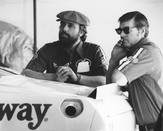 1980: Maurice Petty (L) and Dale Inman. (Photo by ISC Archives/CQ-Roll Call Group via Getty Images)