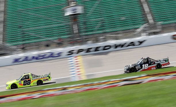 Featured Image for Christian Eckes drives No. 18 Toyota Tundra to second-place finish at Kansas Speedway