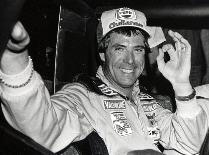 NASHVILLE, TN - MAY 7: Darrell Waltrip shows everything is