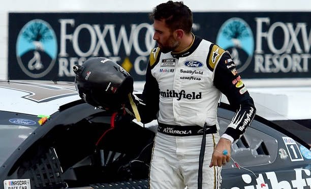 Featured Image for Aric Almirola drives No. 10 Ford Mustang to seventh-place finish at New Hampshire Motor Speedway