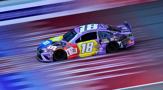 Featured image for Kyle Busch rallies for Michigan top five after near-brush with Kevin Harvick