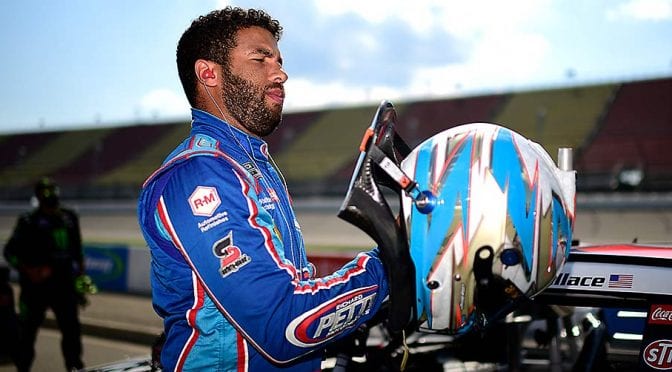 Featured image for Bubba Wallace drives No. 43 Chevrolet Camaro to ninth-place finish at Michigan International Speedway