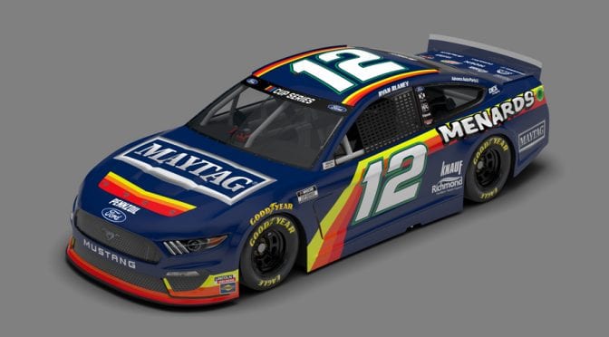 Featured Image for Team Penske unveils Menard-inspired No. 12 throwback paint scheme for Darlington