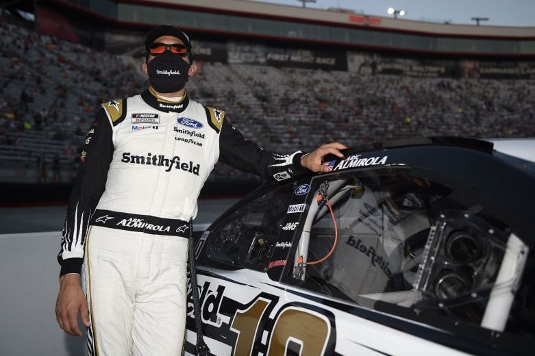 BRISTOL, TENNESSEE - JULY 15: Aric Almirola, driver of the #10 Smithfield Ford, waits on the grid prior to the NASCAR Cup Series All-Star Race at Bristol Motor Speedway on July 15, 2020 in Bristol, Tennessee. (Photo by Jared C. Tilton/Getty Images) | Getty Images