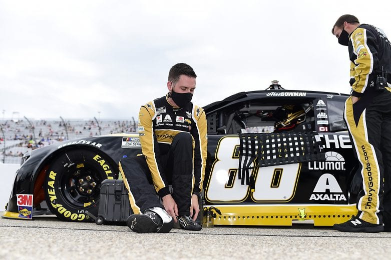 LOUDON, NEW HAMPSHIRE - AUGUST 02: Alex Bowman, driver of the #88 ChevyGoods.com/Adam's Polishes Chevrolet, prepares for the NASCAR Cup Series Foxwoods Resort Casino 301 at New Hampshire Motor Speedway on August 02, 2020 in Loudon, New Hampshire. (Photo by Jared C. Tilton/Getty Images) | Getty Images
